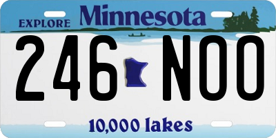 MN license plate 246NOO
