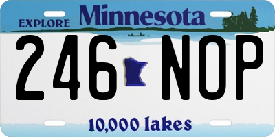 MN license plate 246NOP