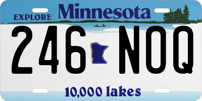 MN license plate 246NOQ