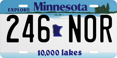 MN license plate 246NOR
