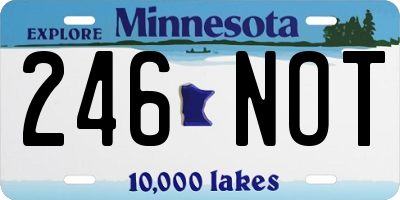 MN license plate 246NOT