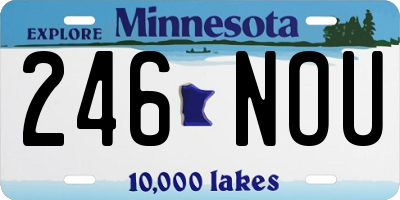 MN license plate 246NOU