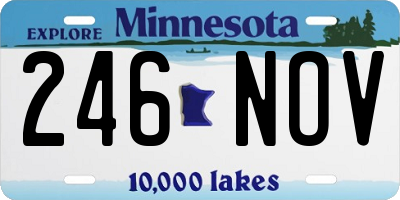 MN license plate 246NOV