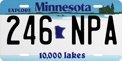MN license plate 246NPA