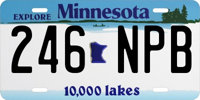 MN license plate 246NPB