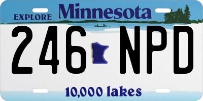MN license plate 246NPD