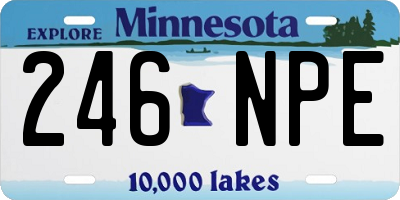 MN license plate 246NPE