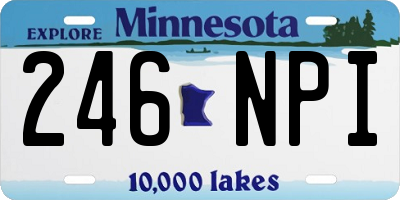MN license plate 246NPI