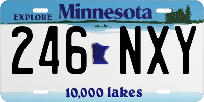 MN license plate 246NXY