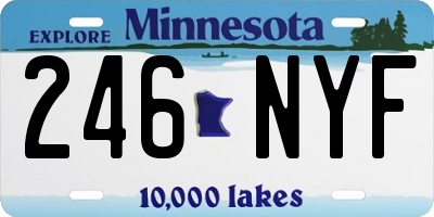 MN license plate 246NYF