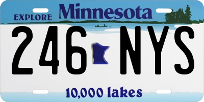MN license plate 246NYS