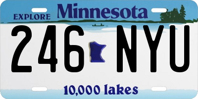 MN license plate 246NYU