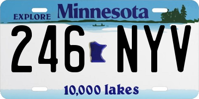 MN license plate 246NYV