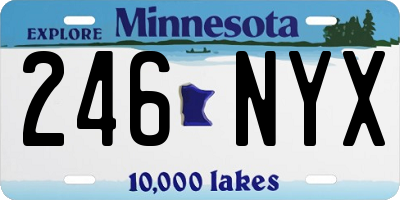 MN license plate 246NYX