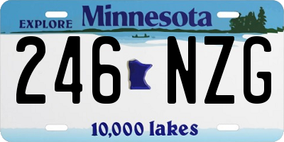 MN license plate 246NZG