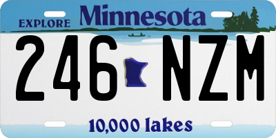 MN license plate 246NZM