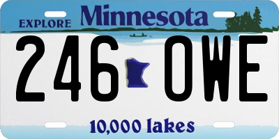 MN license plate 246OWE