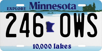 MN license plate 246OWS