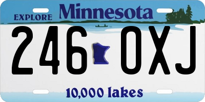 MN license plate 246OXJ