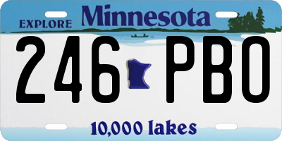 MN license plate 246PBO