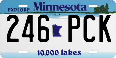 MN license plate 246PCK