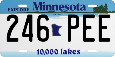 MN license plate 246PEE