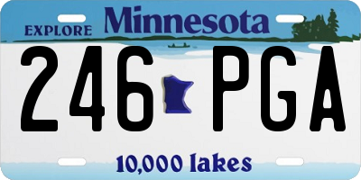 MN license plate 246PGA