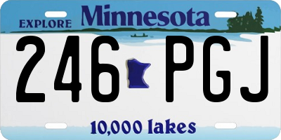 MN license plate 246PGJ