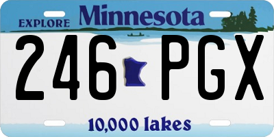 MN license plate 246PGX