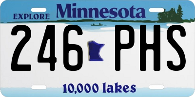 MN license plate 246PHS