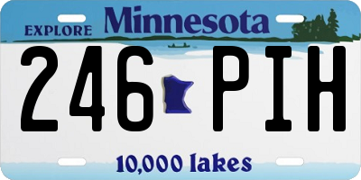 MN license plate 246PIH