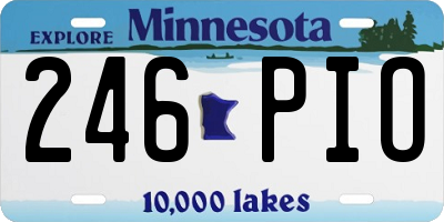 MN license plate 246PIO