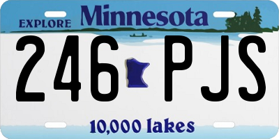 MN license plate 246PJS