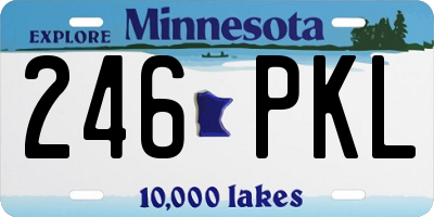 MN license plate 246PKL
