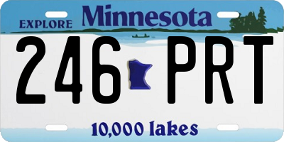 MN license plate 246PRT