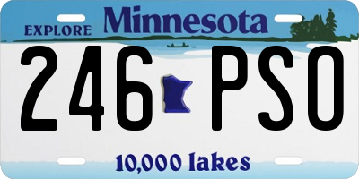MN license plate 246PSO