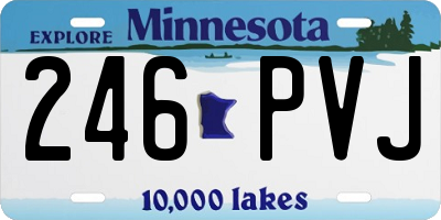 MN license plate 246PVJ
