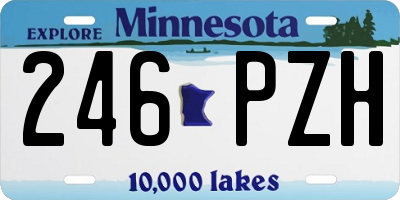MN license plate 246PZH