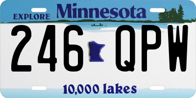 MN license plate 246QPW