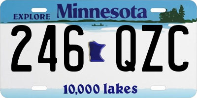 MN license plate 246QZC