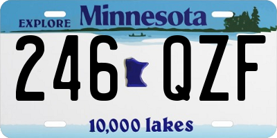 MN license plate 246QZF