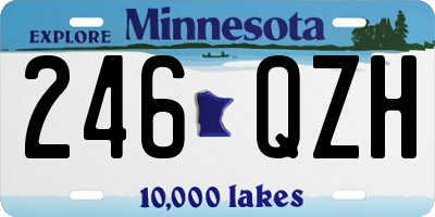 MN license plate 246QZH