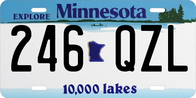 MN license plate 246QZL