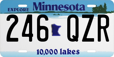 MN license plate 246QZR