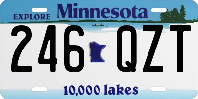 MN license plate 246QZT