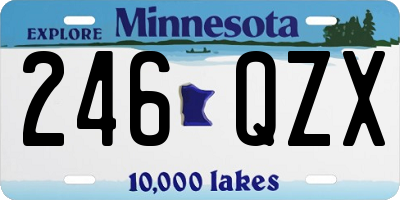 MN license plate 246QZX