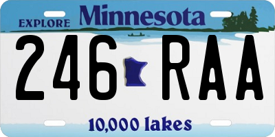 MN license plate 246RAA