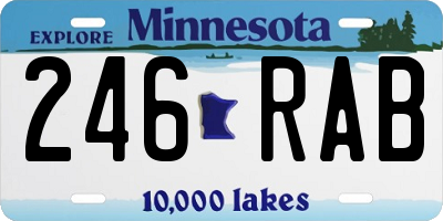 MN license plate 246RAB