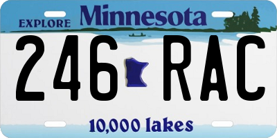 MN license plate 246RAC