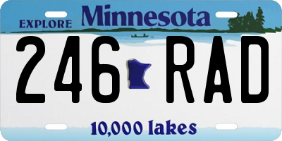 MN license plate 246RAD